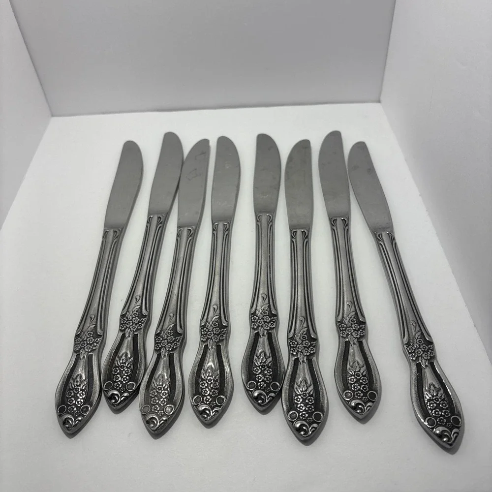 Vintage Stainless‎ Steel Knife Set Of 8. EUC VTG